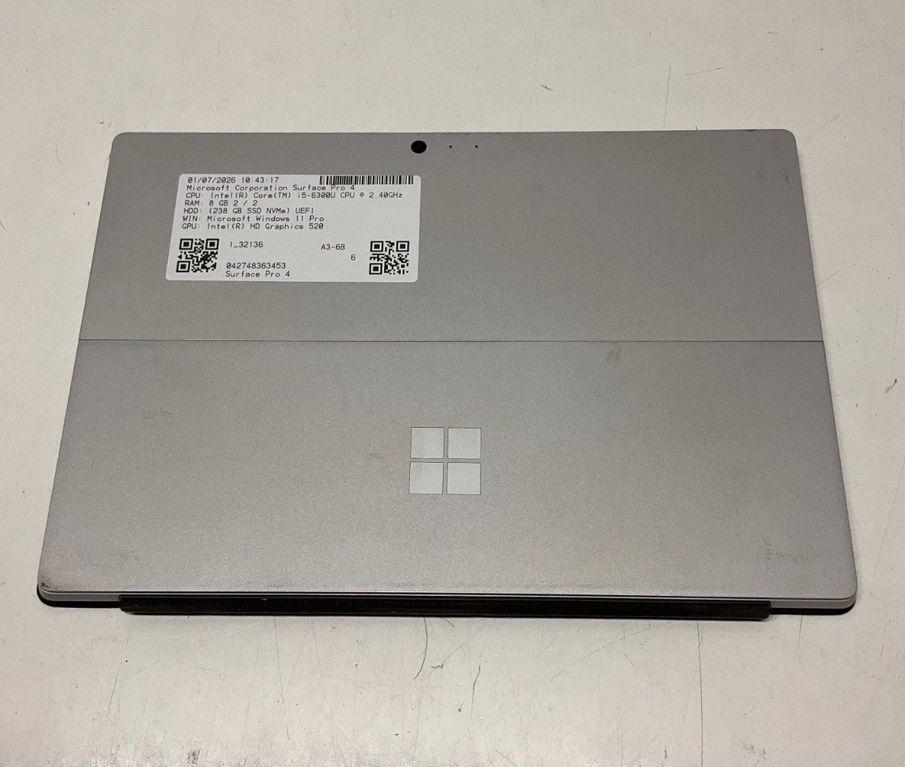 Microsoft Surface Pro 4 1724 Intel i5-6300u @ 2.40GHz 8GB 256GB SSD Win11 Pro image 5